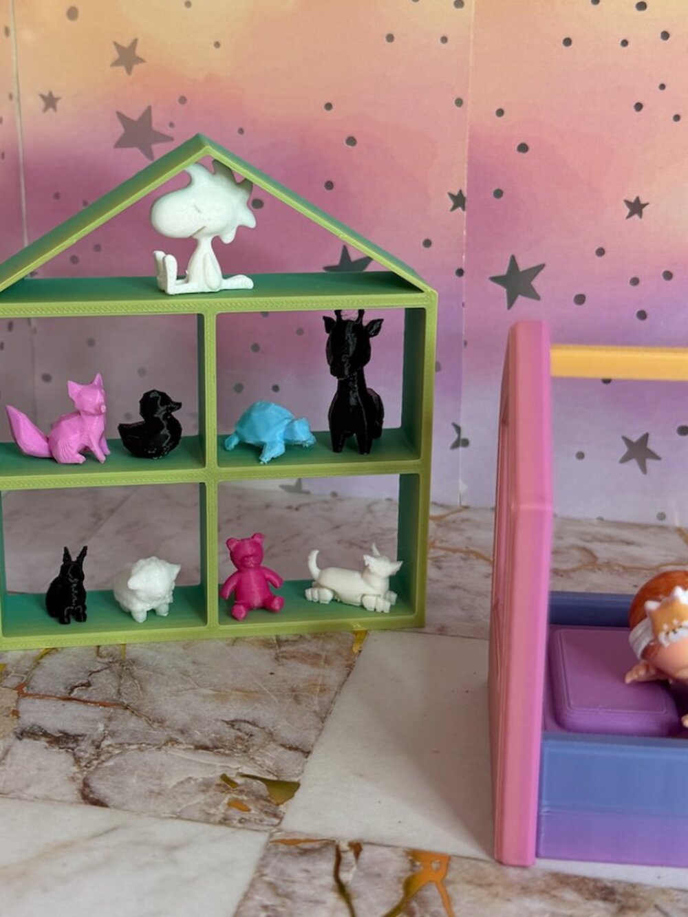 House Display Shelf for Baby Doll | 3D Printed Dollhouse Shelf